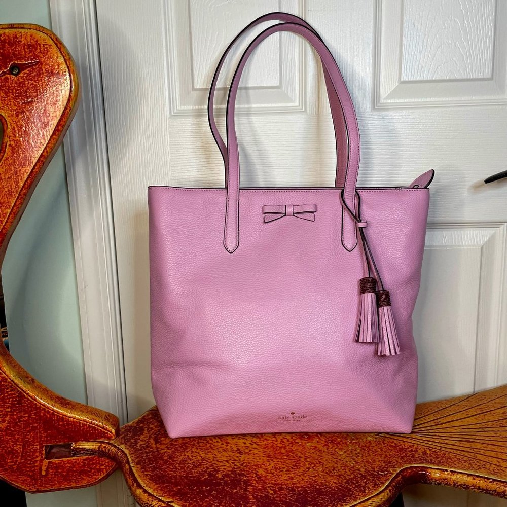 NWOT Kate Spade Pink tassel tote bag
